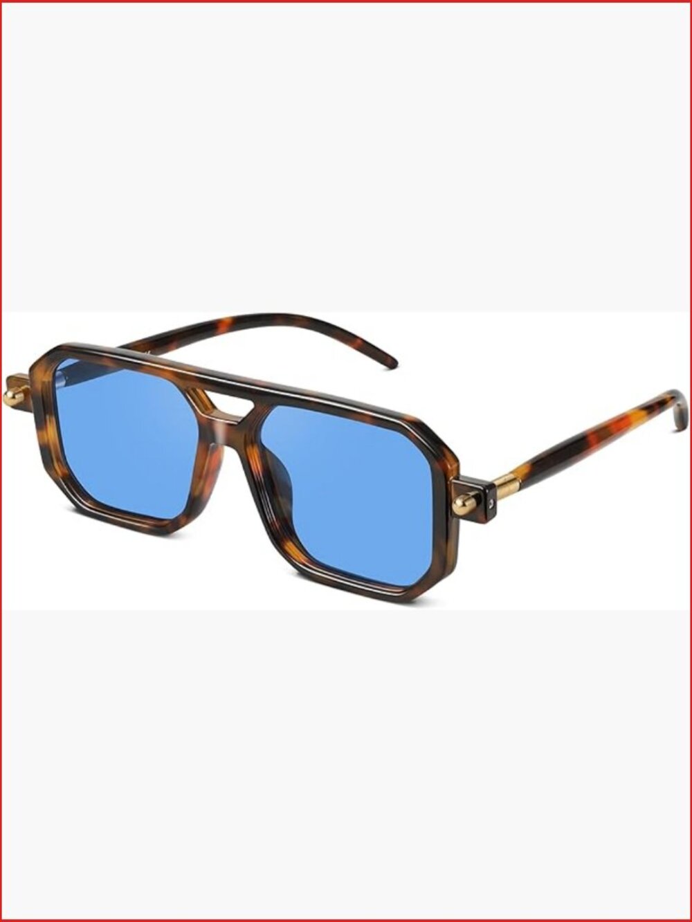 70s Trendy Square Vintage Aviator Sunglasses UV Protection
